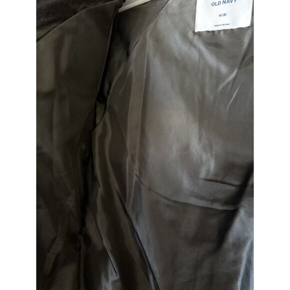 Old Navy Black Velvet Lined Hooded Full Zip Up Girls’ Puffer Jacket Size M 8 - Picture 5 of 6